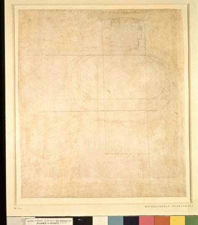 Architectural Drawing by Michelangelo Buonarroti